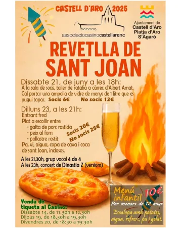 Cartell de la Revetlla de Sant Joan 2025 a Castell d’Aro.